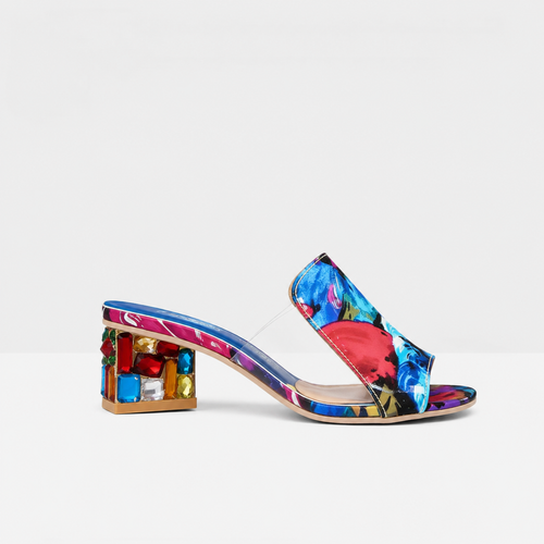 Charlotte | Women's Block Heel Slide Sandals Elegant Style