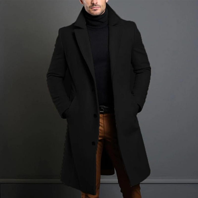 Brody | Men's wool-blend Coat - Classic Fit Tailored Winter Overcoat