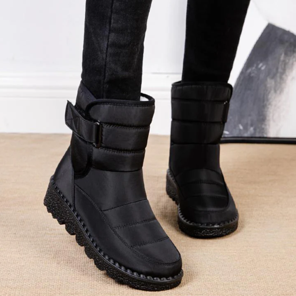 June | Waterproof Winter Boots - Fleece-Lined Cotton Snow Boots