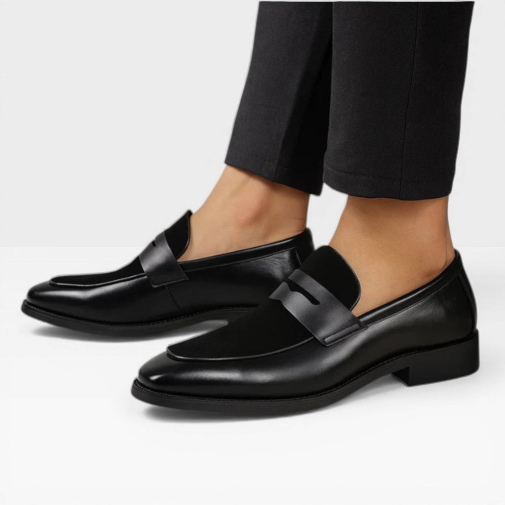 Percy | Men's Leather Penny Loafers - Smart Casual Slip-On Shoes