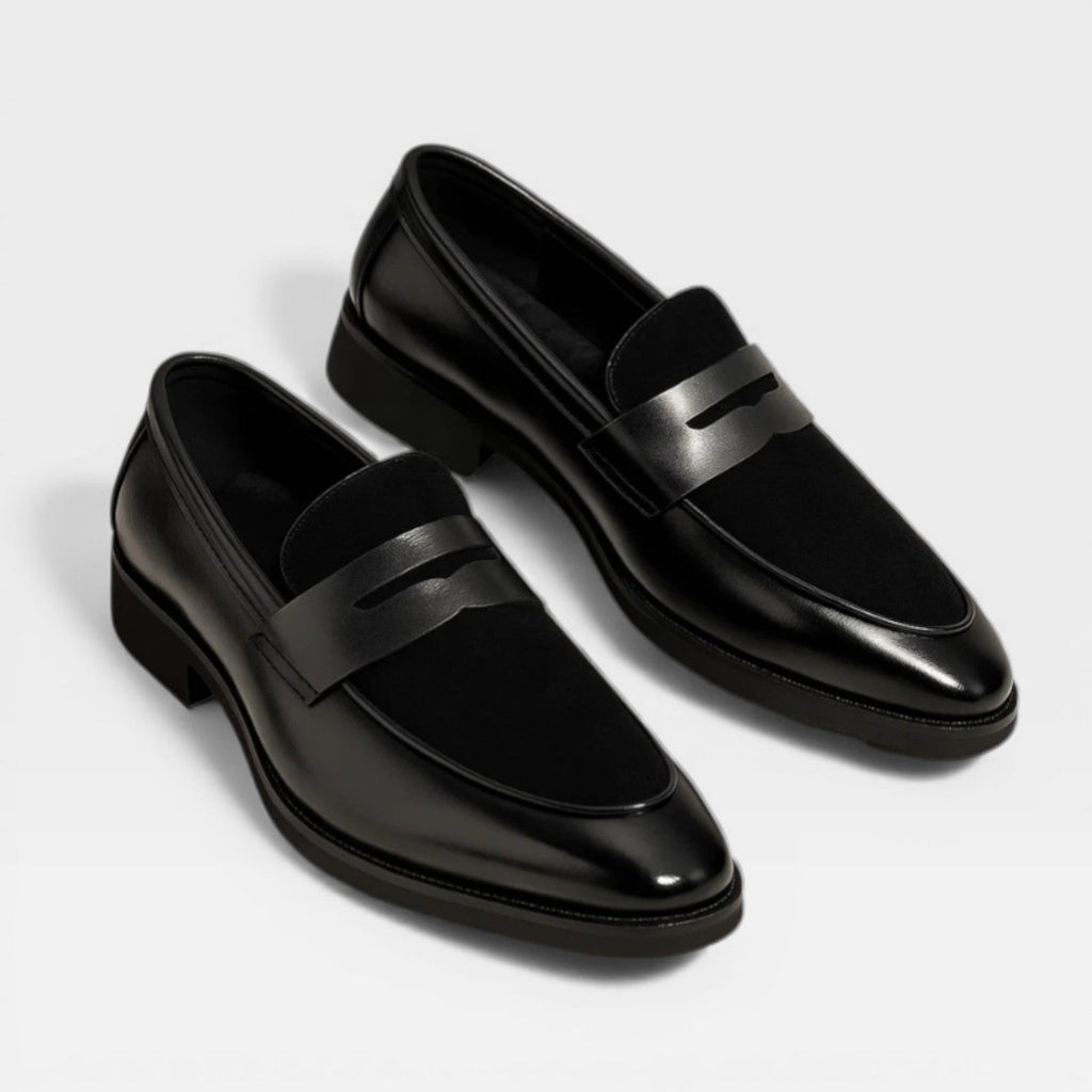 Percy | Men's Leather Penny Loafers - Smart Casual Slip-On Shoes
