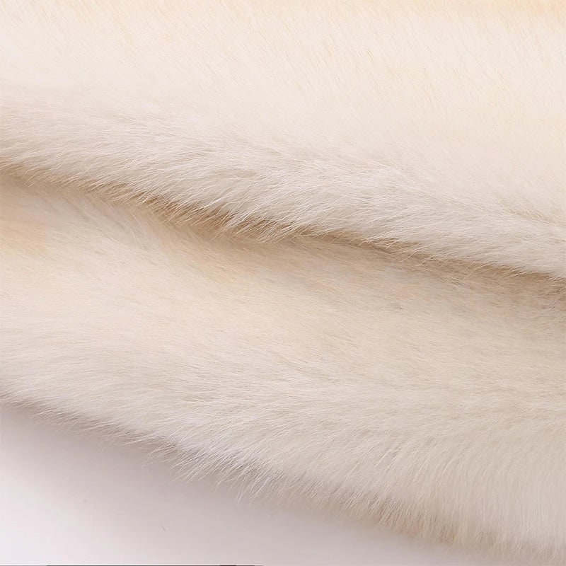 Bernadette | Women's Oversized Faux Fur Winter Coat - Long Sleeve Ribbed Cuff Jacket