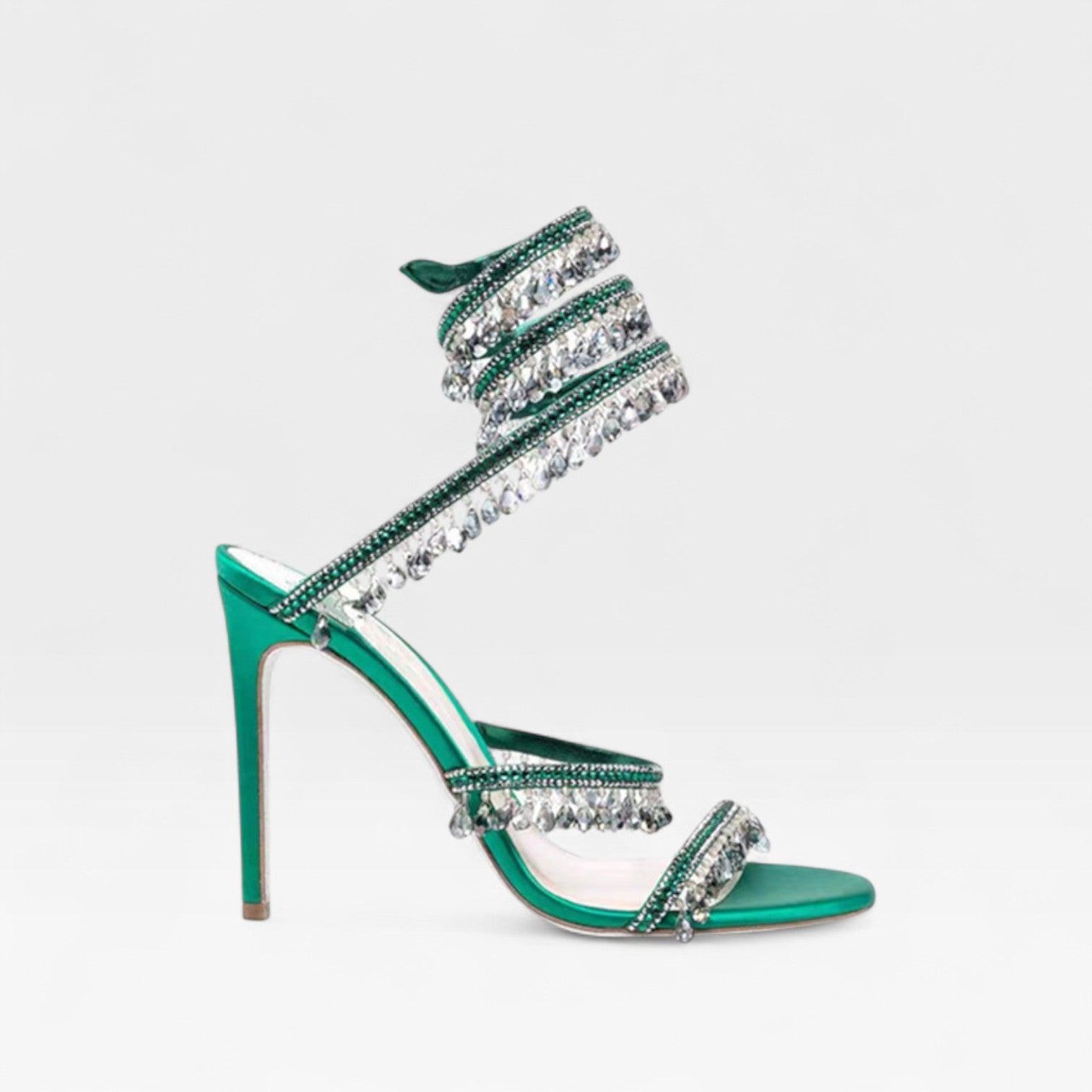 Anouk | Women's Crystal Strappy Heels – Elegant Evening Sandals