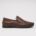 George | Men's Slip-On Driving Loafers Whipstitch Leather Casual Shoes