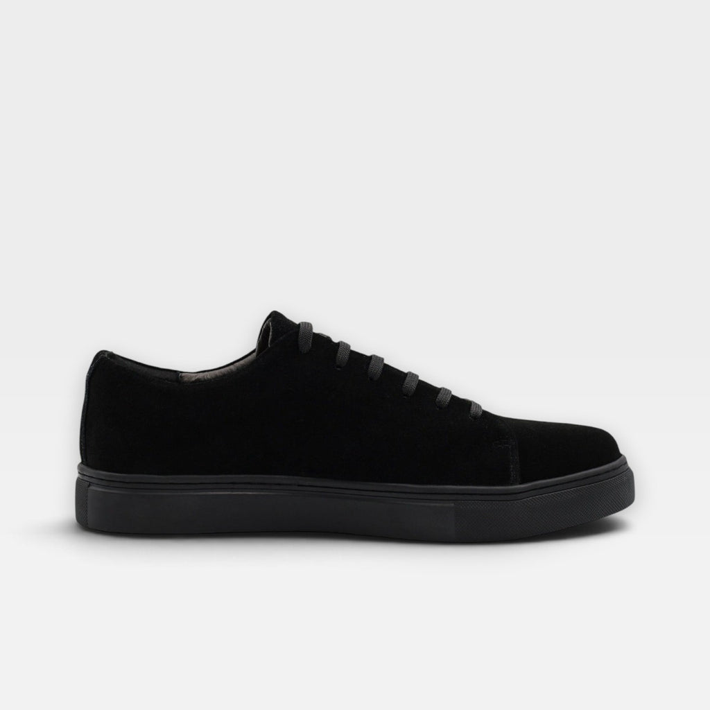 Hamish | Men's Suede-Look Lace-Up Trainers - Classic Cupsole Sneakers