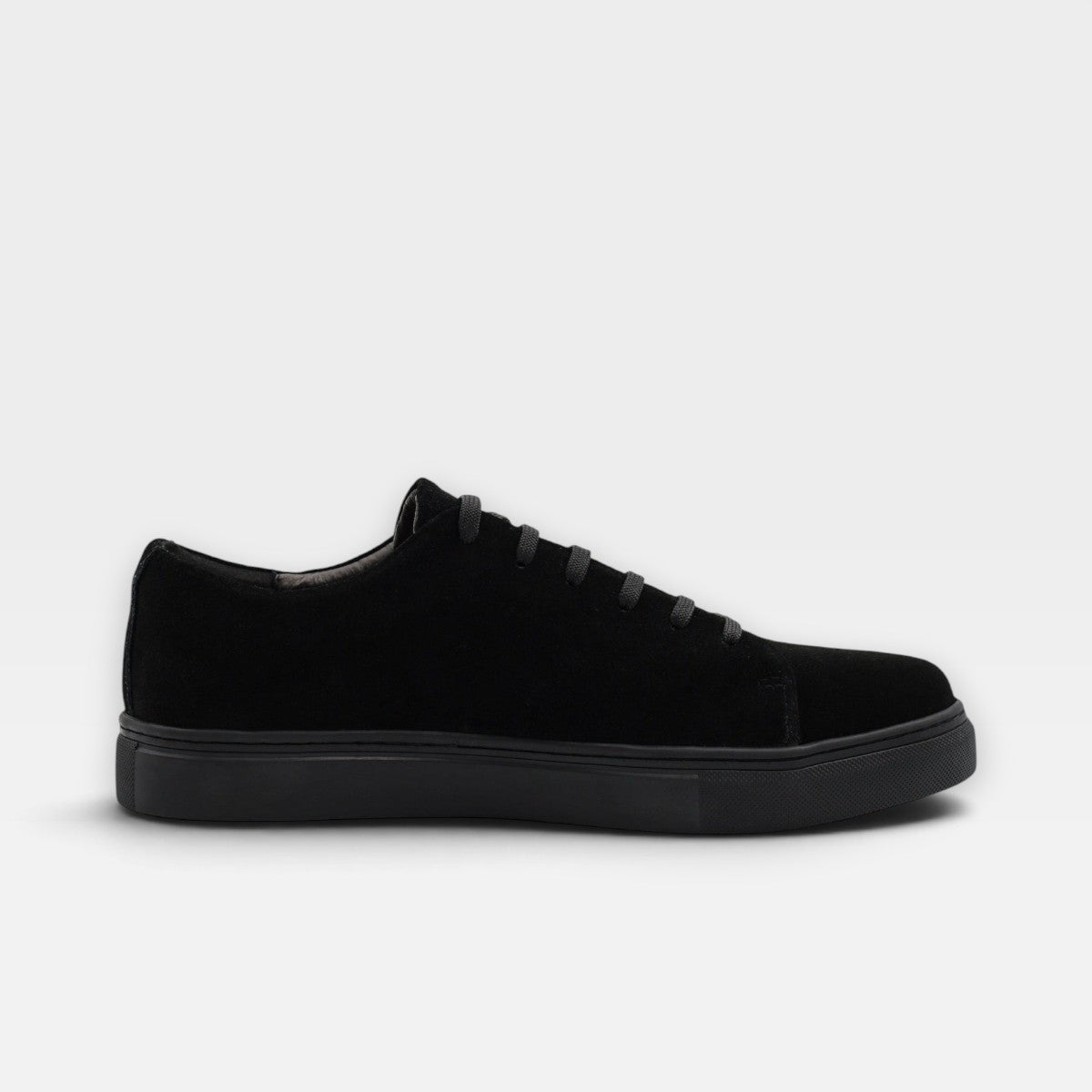 Hamish | Men's Suede-Look Lace-Up Trainers - Classic Cupsole Sneakers