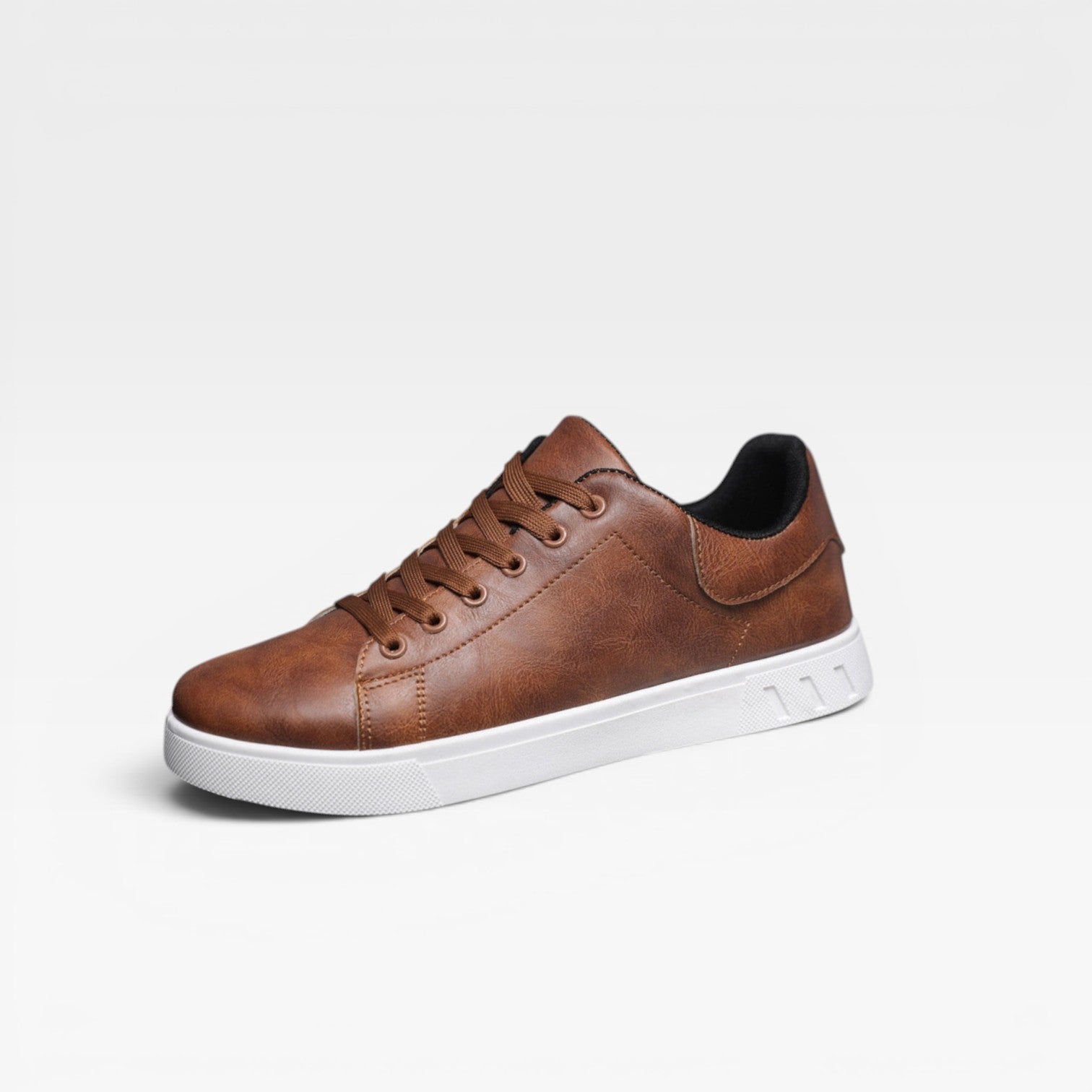 Noah | Men's Casual Leather Sneakers – Minimalist Lace-Up Low-Top Everyday Trainers