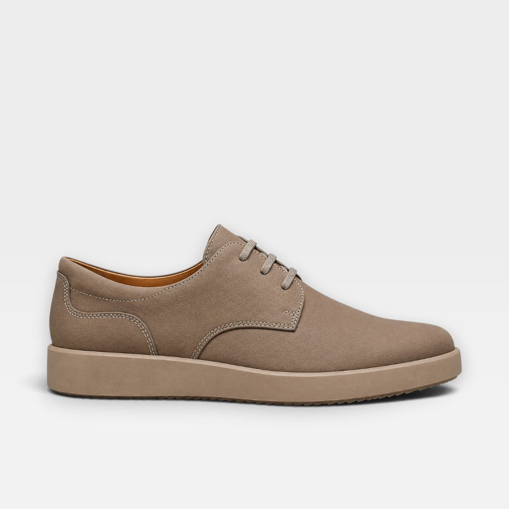Osric | Men's Faux Leather Moc-Toe Lace-Up Shoes - Smart-Casual Everyday Flats