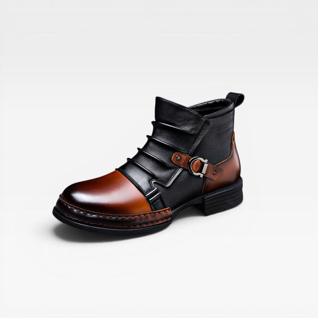 Osgood | Men's faux leather Ankle Boots - Classic Lace-Up Everyday Shoes