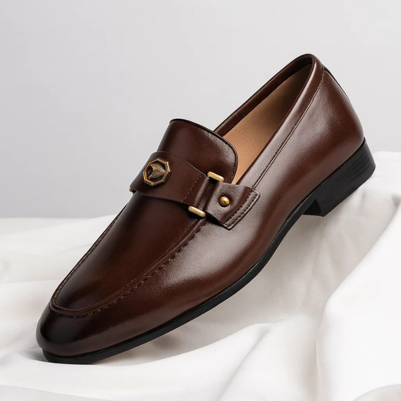 Edgar | Men's Italian faux leather Loafers - Classic Smart-Casual Slip-On Shoes