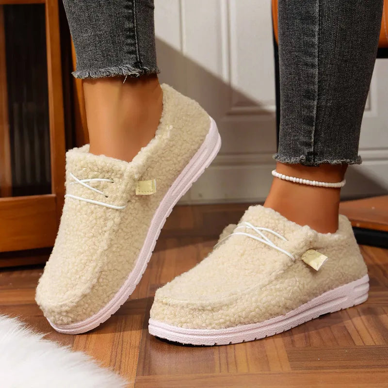 Gwendolyn | Women's Teddy Fleece Slippers - Cosy Slip-On Winter Shoes