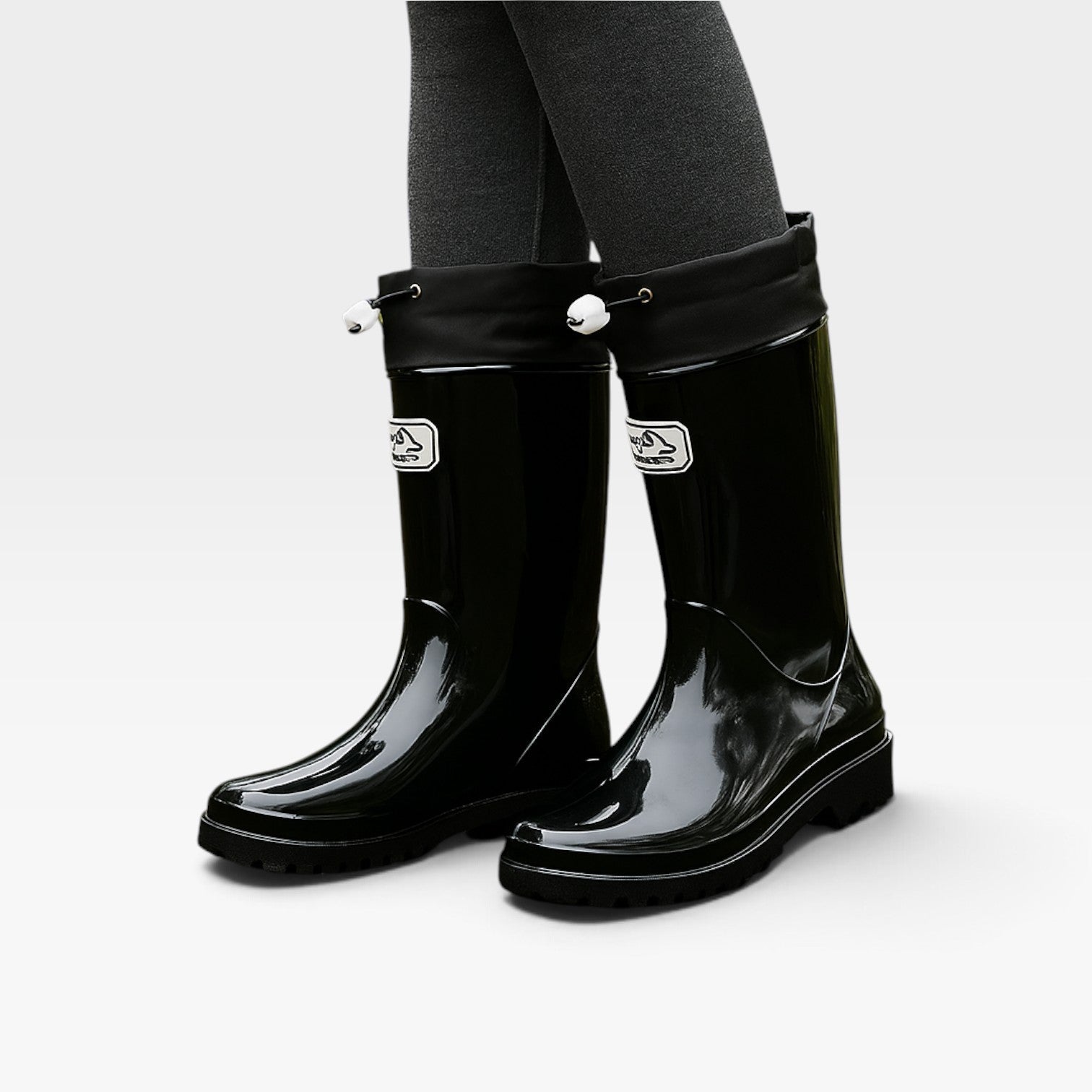 Bronwen | Women's Tall Waterproof Rain Boots - Adjustable Rubber Wellies