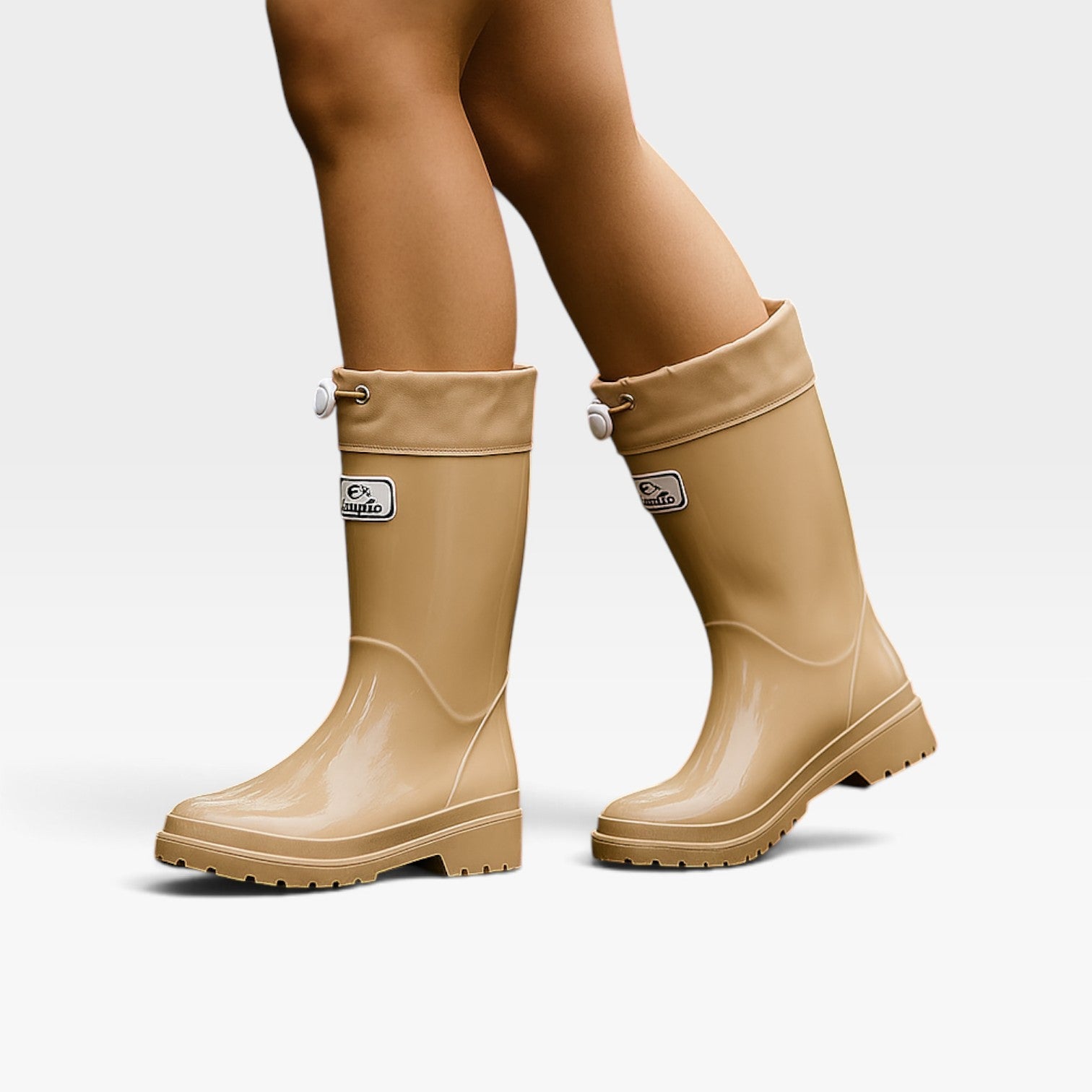 Bronwen | Women's Tall Waterproof Rain Boots - Adjustable Rubber Wellies