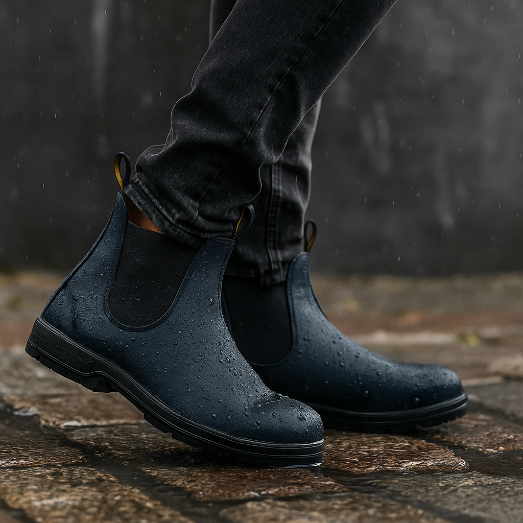 Jethro | Men's Leather-Look Chelsea Boots - Water-Resistant Slip-On Boots