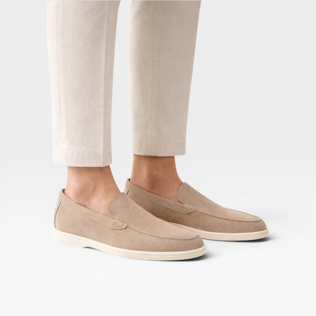 Reuben | Men's Suede-Look Loafers - Classic Slip-On Smart-Casual Shoes