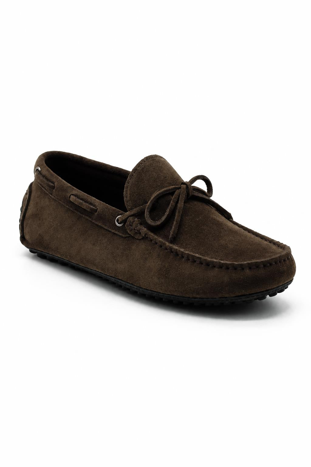 Lawson | Men's faux suede Driving Loafers - Slip-On Moccasins with Apron Stitching
