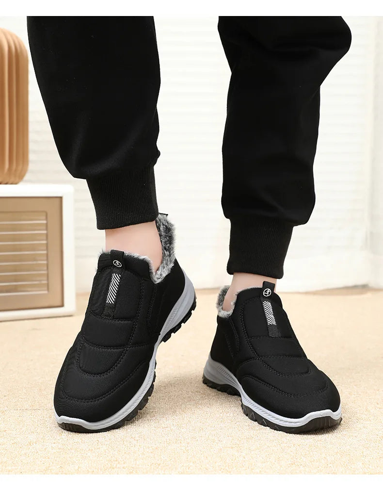 Godfrey | Men's Waterproof Slip-On Winter Trainers - Antislip Cold-Weather Sneakers