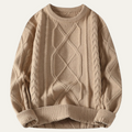 Harry | Men's Cable Knit Jumper - Chunky Fisherman Style Winter Knitwear