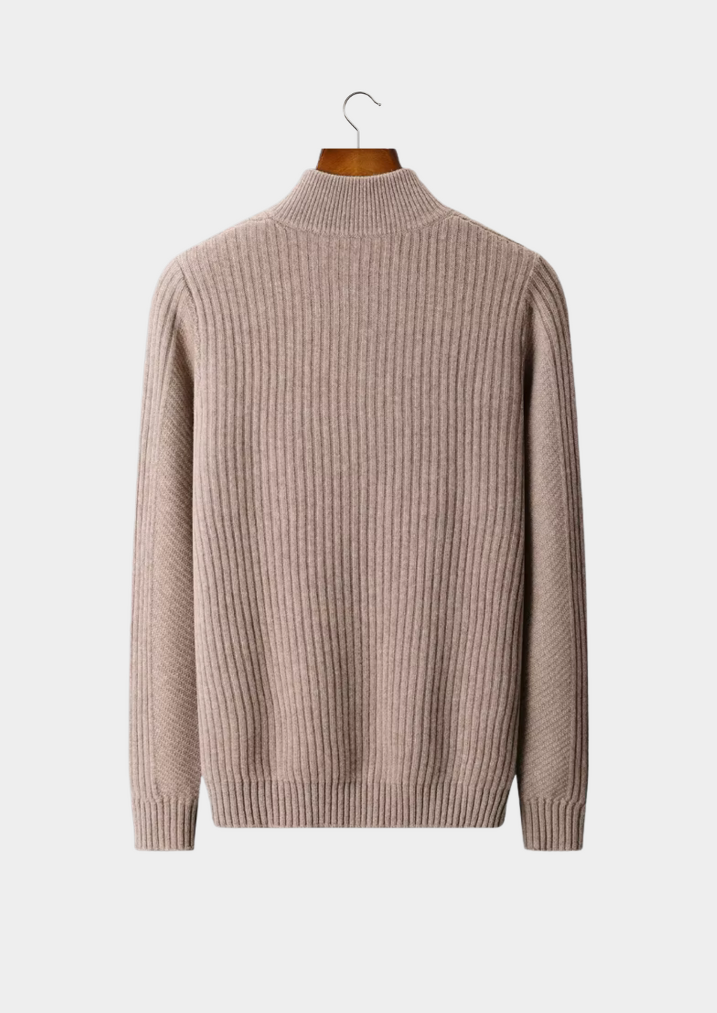 Bram | Men's Ribbed Knit Henley Jumper - Buttoned Neck Knitwear