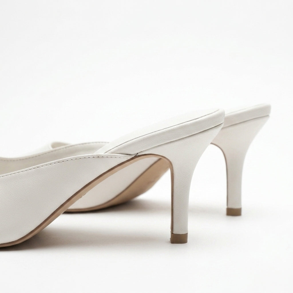 Hattie | Women's Pointed-Toe Kitten Heel Mules - Slip-On Backless Occasion Heels