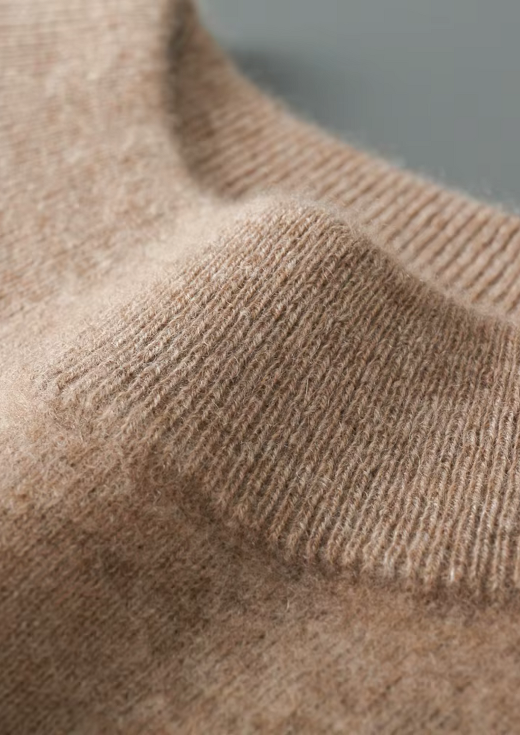 Fenton | Unisex wool-feel Mockneck Jumper - Classic Ribbed Knit Pullover