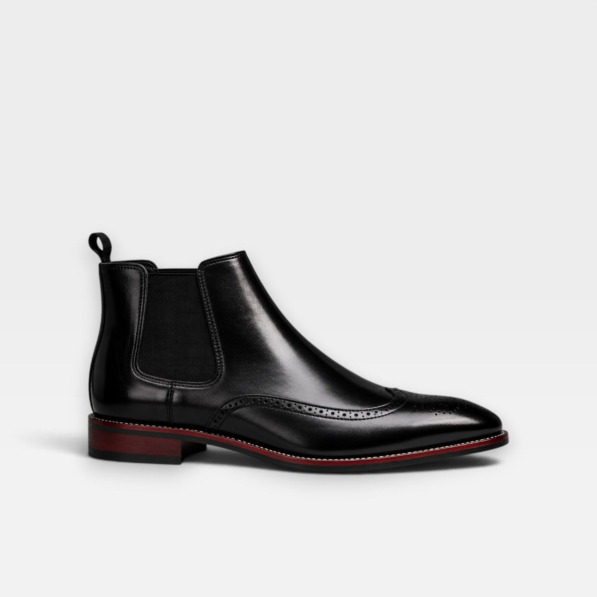 Duncan | Men's Faux Leather Chelsea Boots - Elastic-Panel Ankle Boots for Autumn & Winter