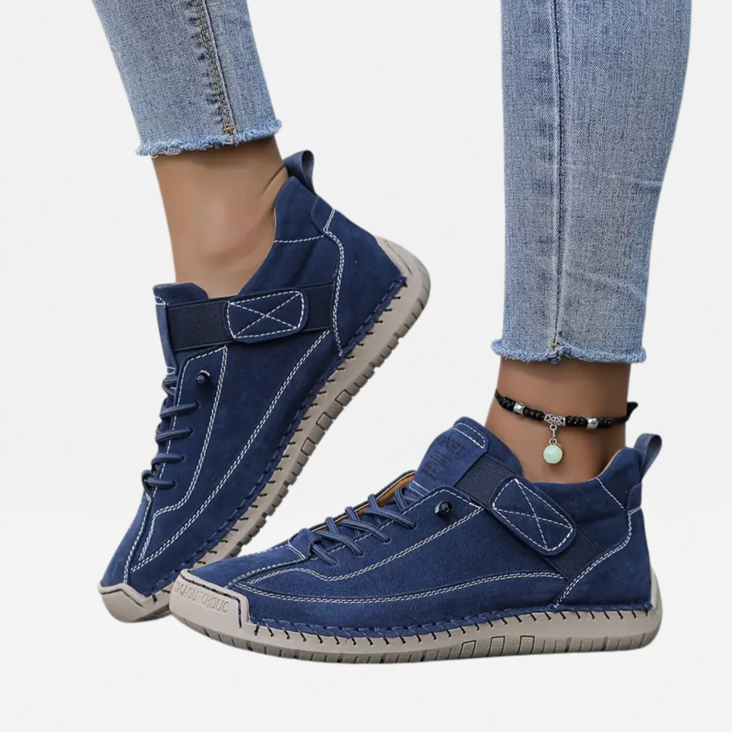 Grace | Women's Slip-On Walking Trainers – Wide Toe Casual Shoes