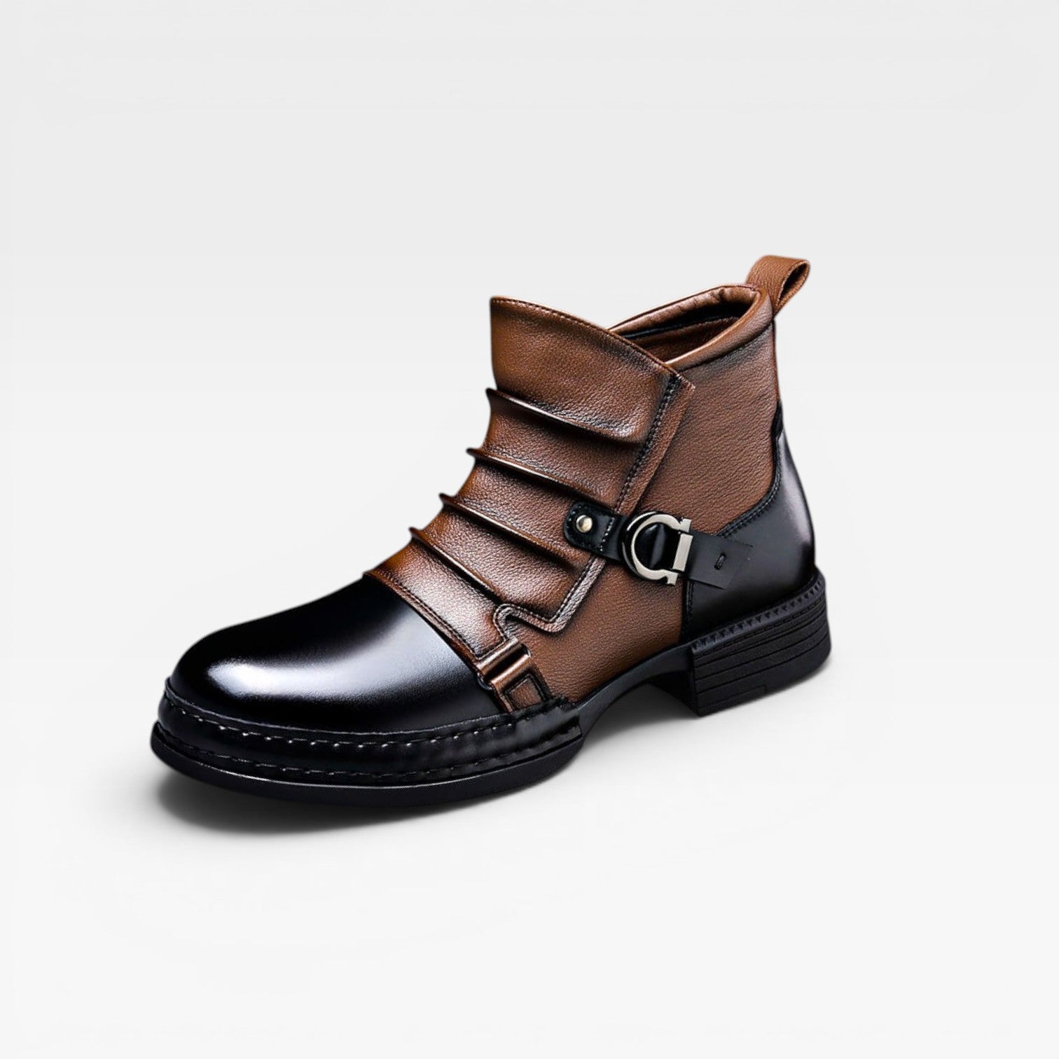 Osgood | Men's faux leather Ankle Boots - Classic Lace-Up Everyday Shoes