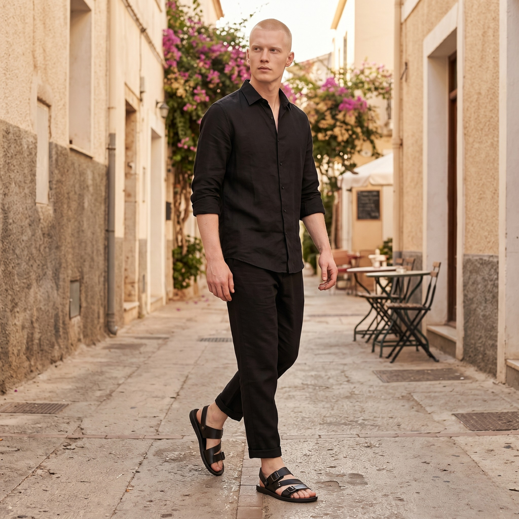 Ethan | Men's Adjustable Leather Sandals Classic Summer Comfort