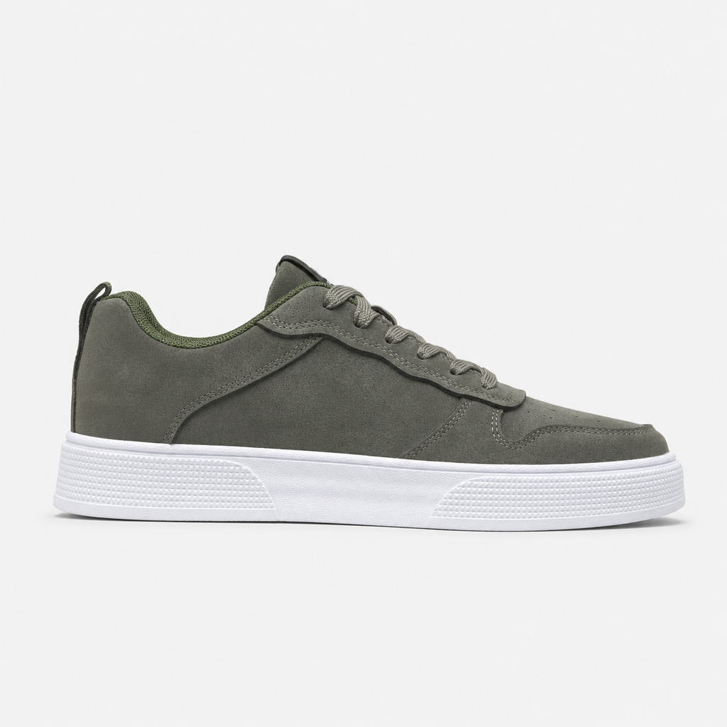 Carrington | Men's Suede-Look Court Trainers – Cushioned Lace-Up Sneakers