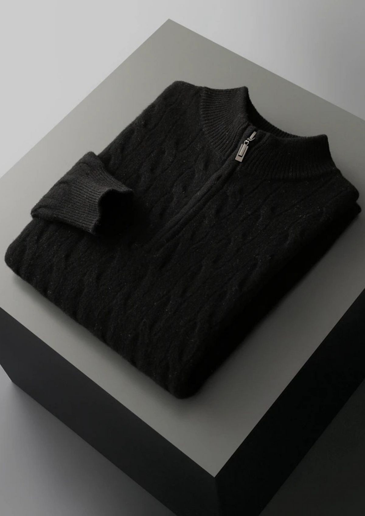 Emrys | wool-blend Cable Knit Half-Zip Jumper - Ribbed Knitwear for Everyday Layering