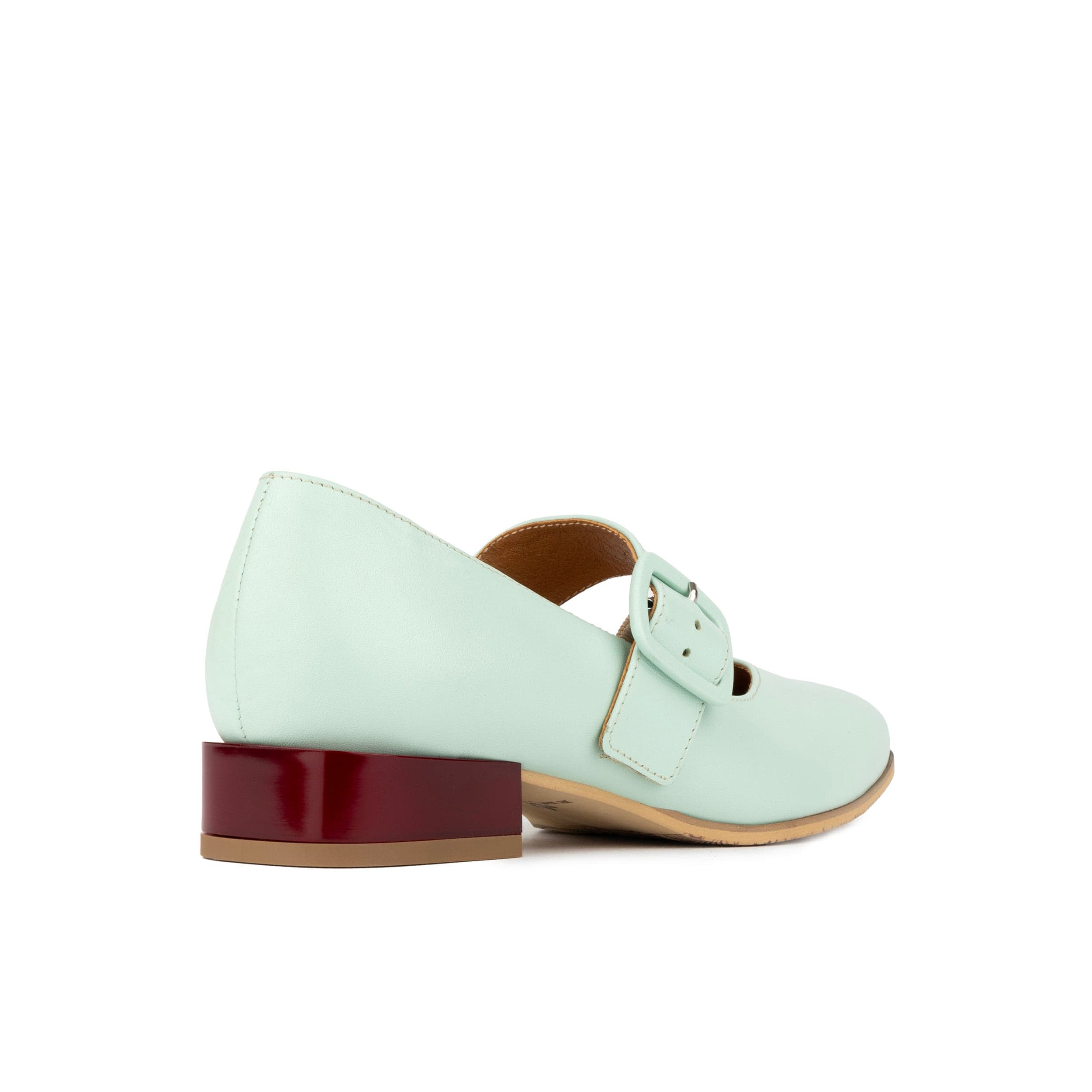 Beatrice | Women's faux leather Mary-Jane Heels - Square Toe Block Heel Shoes
