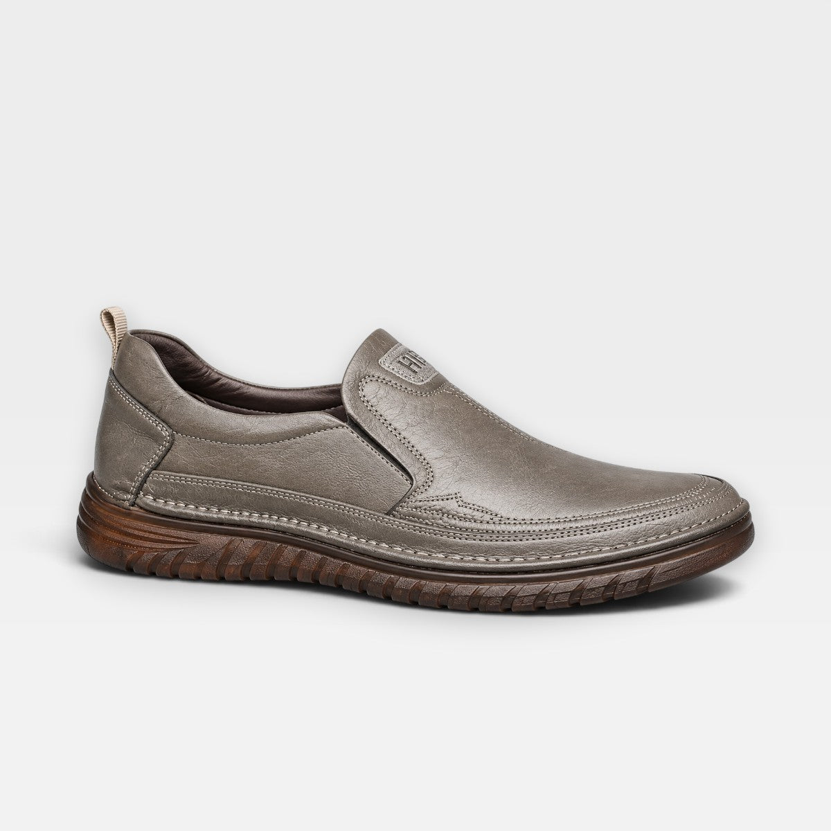 Elliot | Men's leather-look Slip-On Loafers - Cushioned Rubber-Sole Shoes