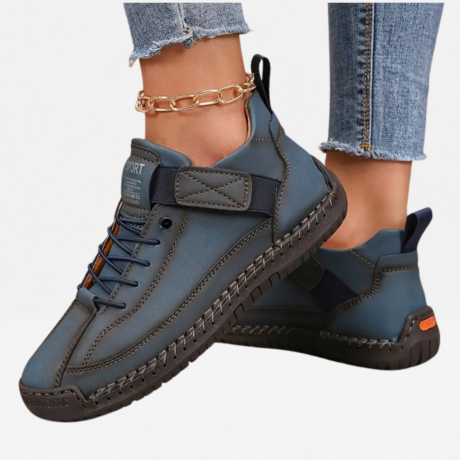 Grace | Women's Slip-On Walking Trainers – Wide Toe Casual Shoes