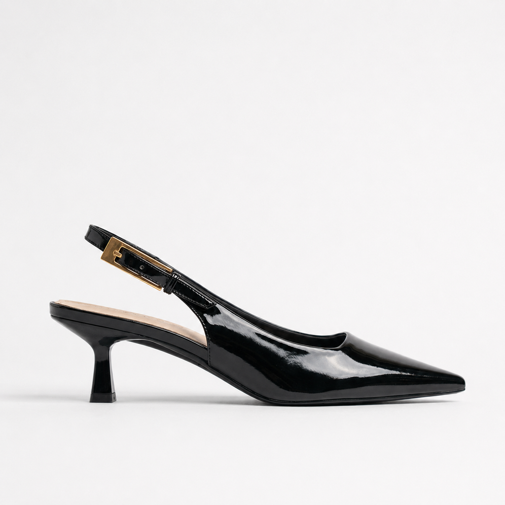 Clara | Women's Slingback Court Heels – Pointed-Toe Kitten Heel Pumps