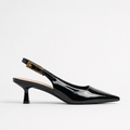 Clara | Women's Slingback Court Heels – Pointed-Toe Kitten Heel Pumps