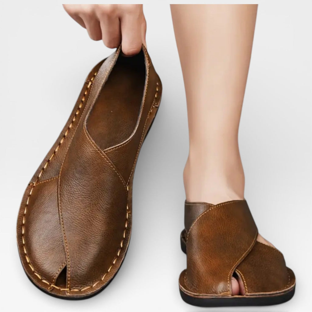 Marcus | Men's Leather-Look Sandals - Smart-Casual Summer Shoes