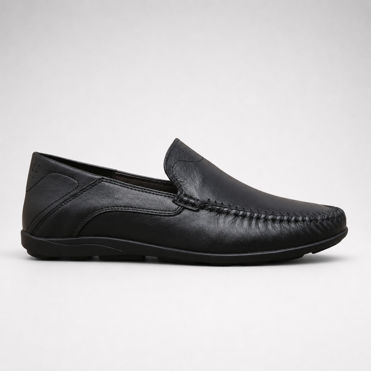 George | Men's Slip-On Driving Loafers Whipstitch Leather Casual Shoes