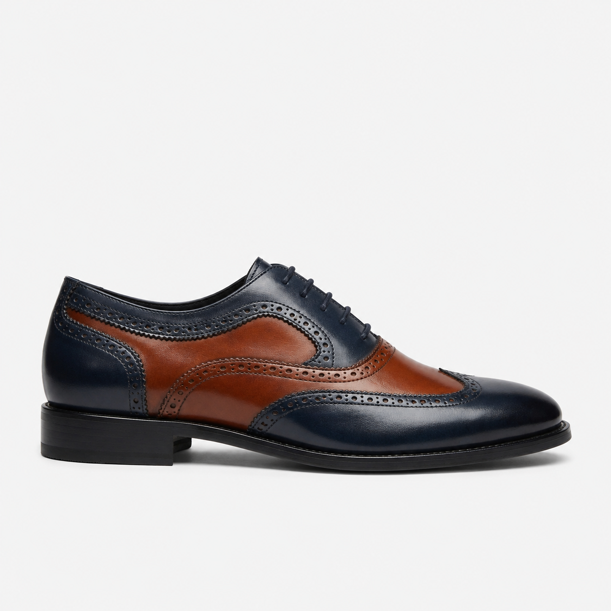 Steadfast | Men's Two-Tone Leather Brogue Oxford Shoes – Formal Lace-Up Shoes