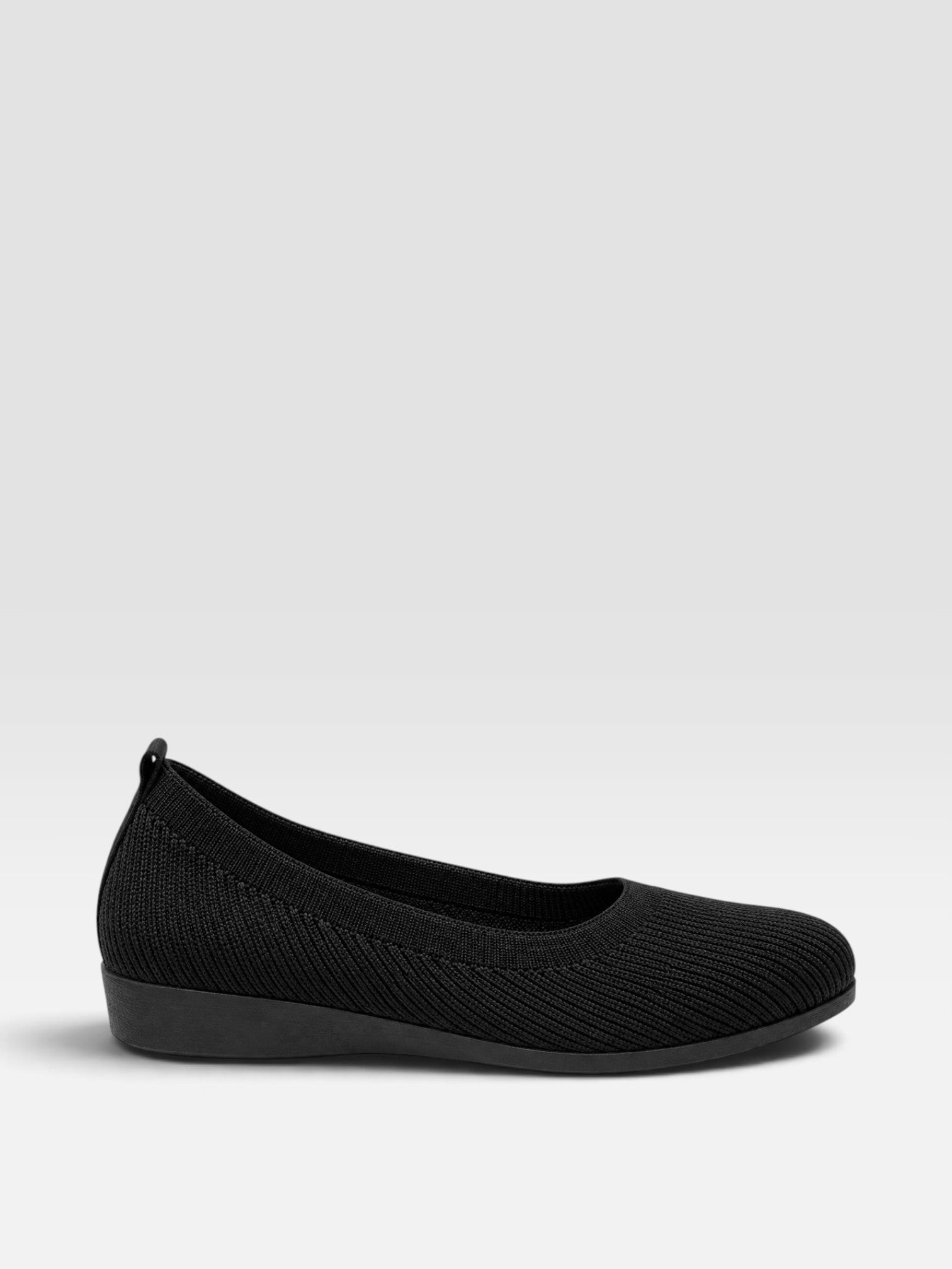 Tilly | Women's Knitted Slip-On Ballet Flats - Stretch-Knit Everyday Pumps