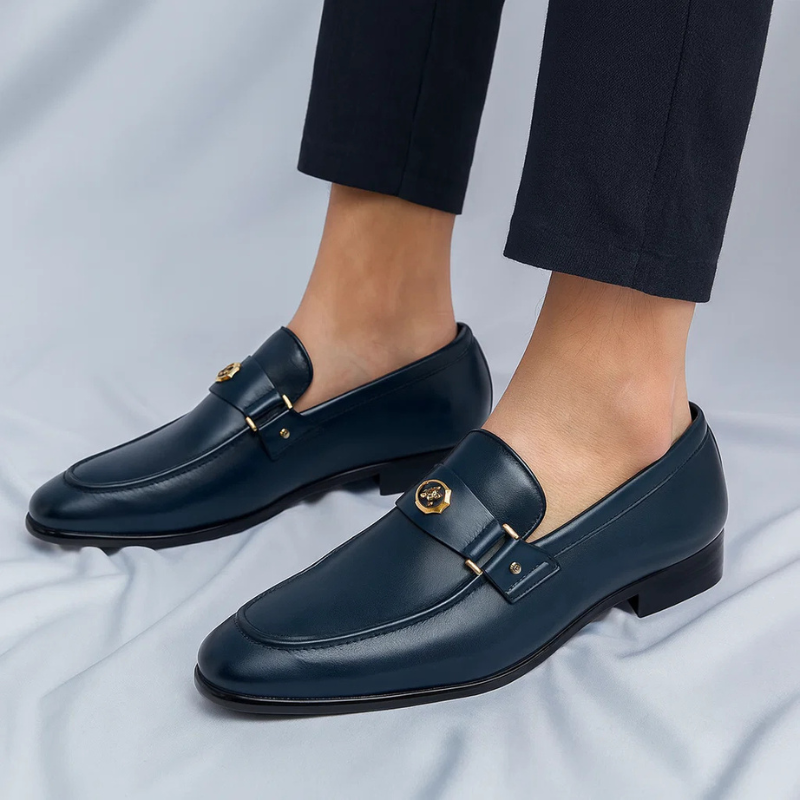 Edgar | Men's Italian faux leather Loafers - Classic Smart-Casual Slip-On Shoes