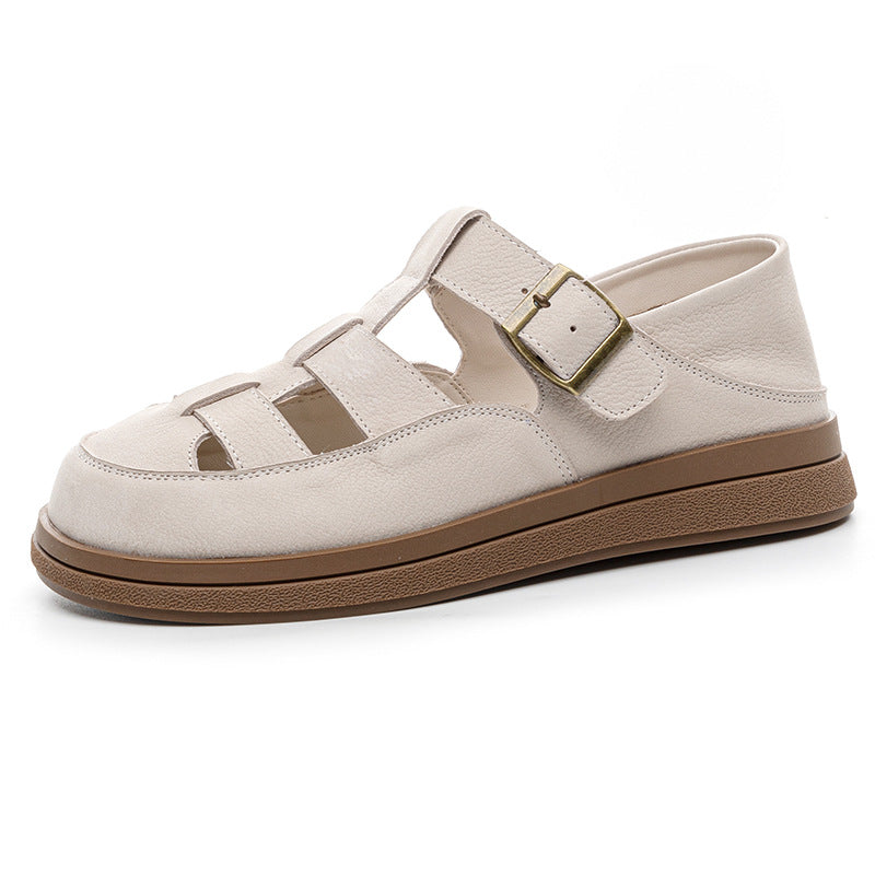 Hetty | Women's faux leather Platform Sandals - Round Toe Convertible Slide Sandals
