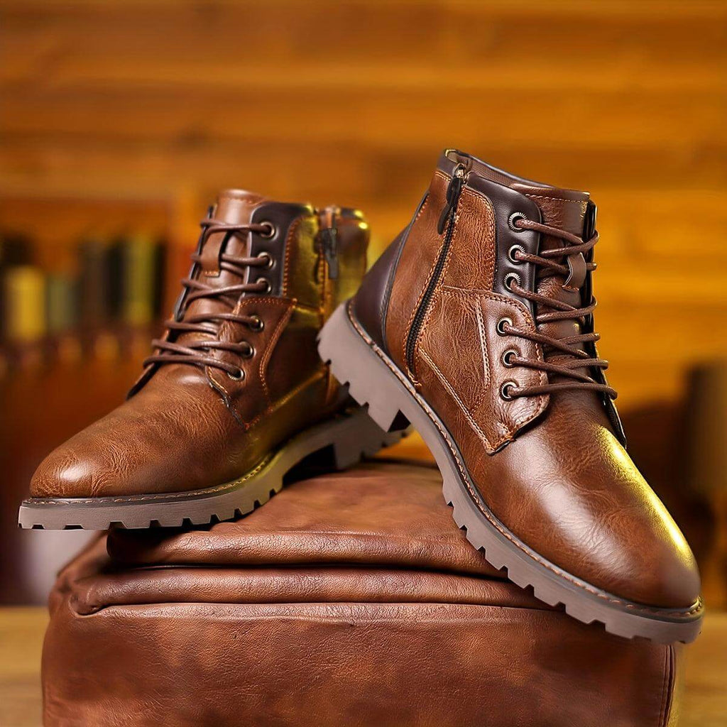 Malcolm | Men's Zip-Up Dress Boots - Smart Formal Ankle Boots
