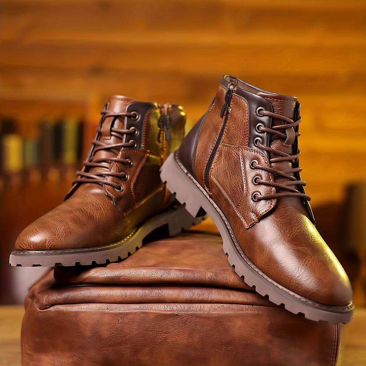 Malcolm | Men's Zip-Up Dress Boots - Smart Formal Ankle Boots