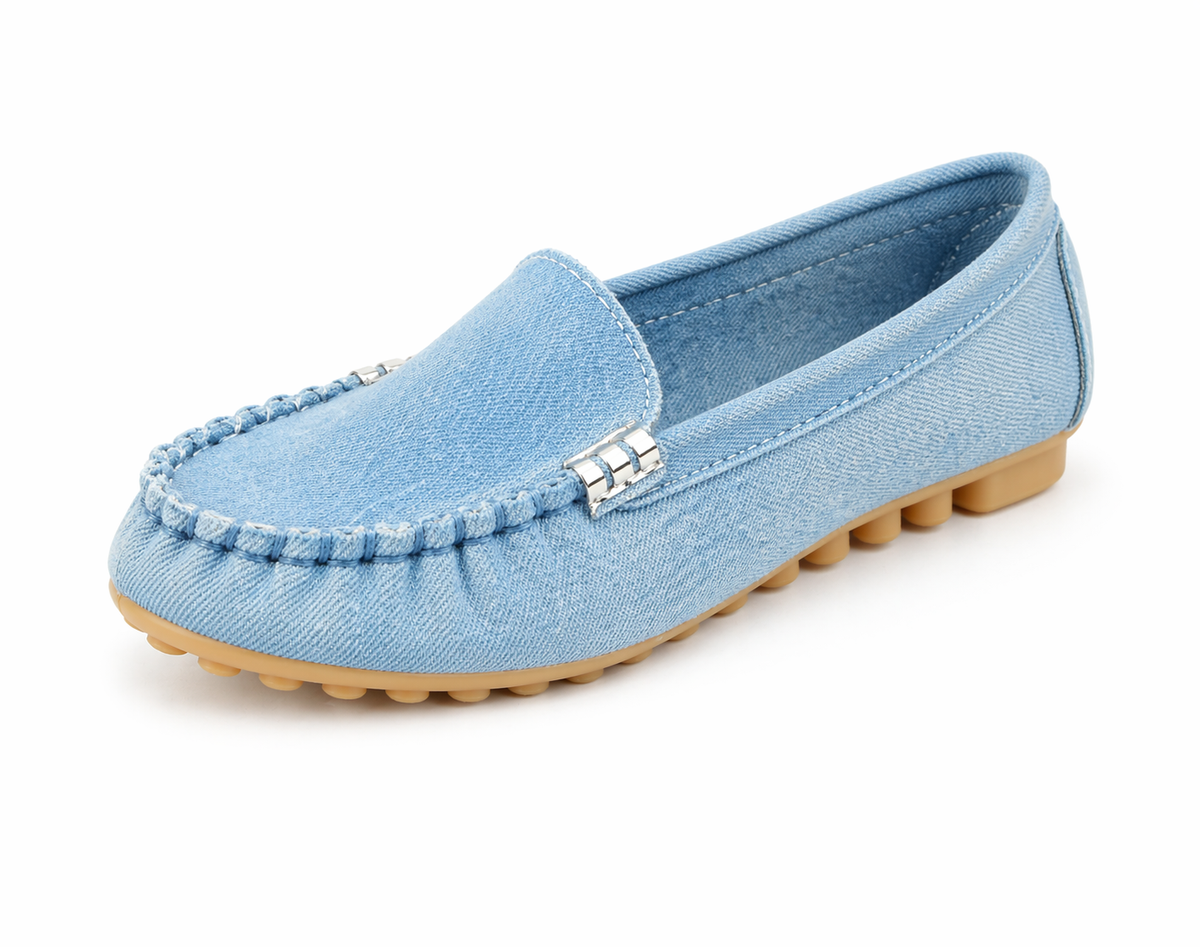 Freddie | Textile Loafers - Round-Toe Flat Slip-On Shoes