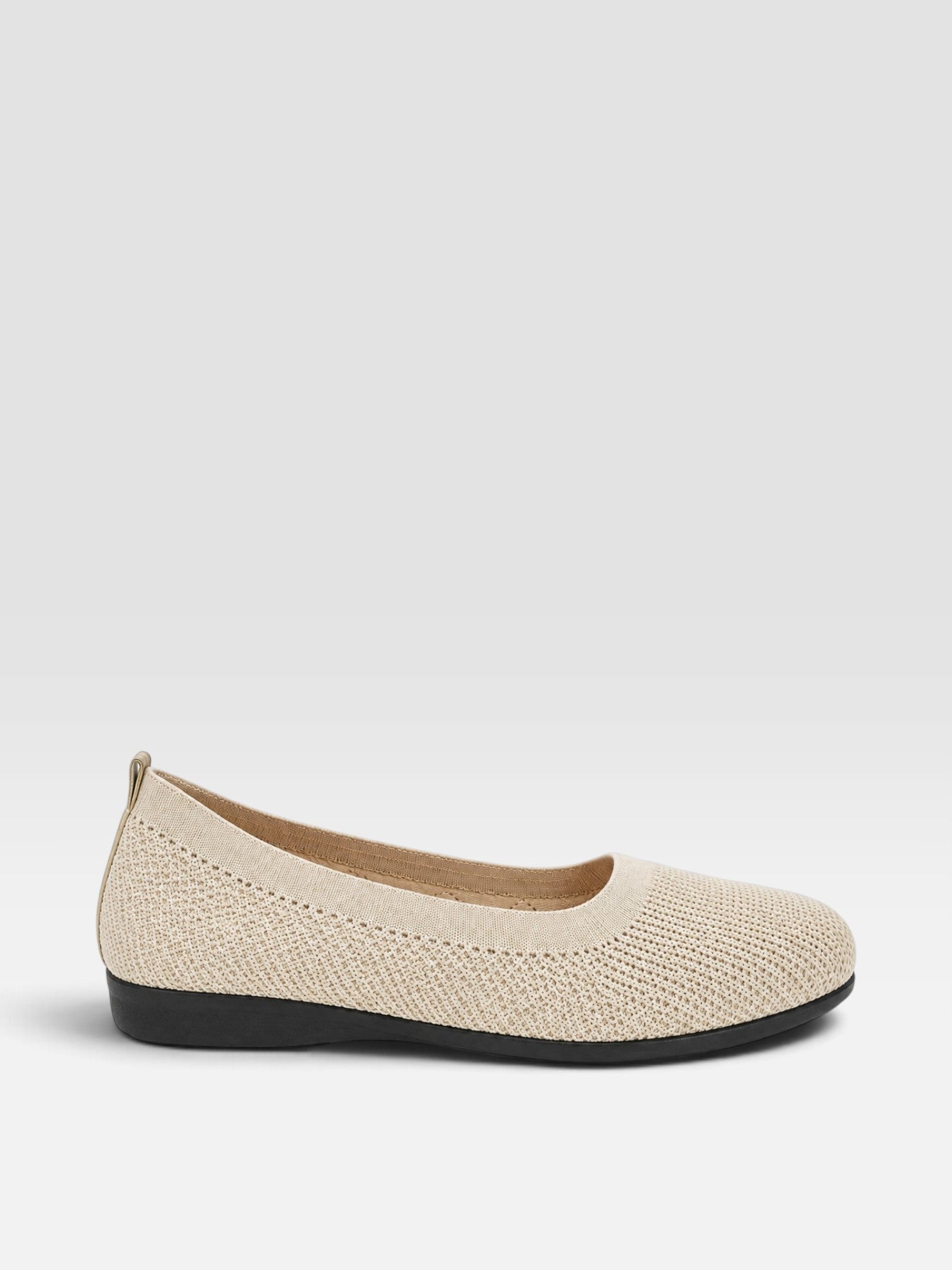Tilly | Women's Knitted Slip-On Ballet Flats - Stretch-Knit Everyday Pumps