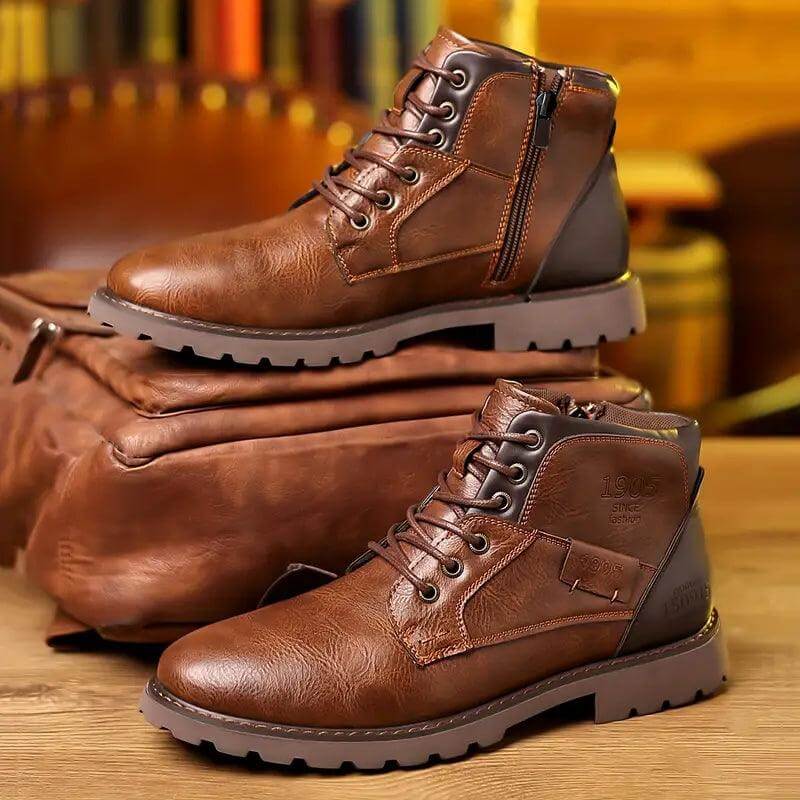 Malcolm | Men's Zip-Up Dress Boots - Smart Formal Ankle Boots
