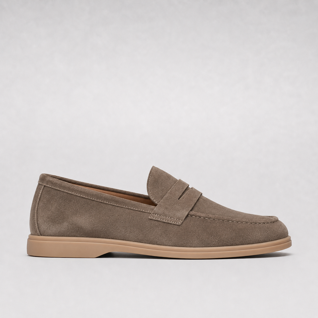 Montviro | Men's Suede-Look Loafers – Slip-On Casual Shoes
