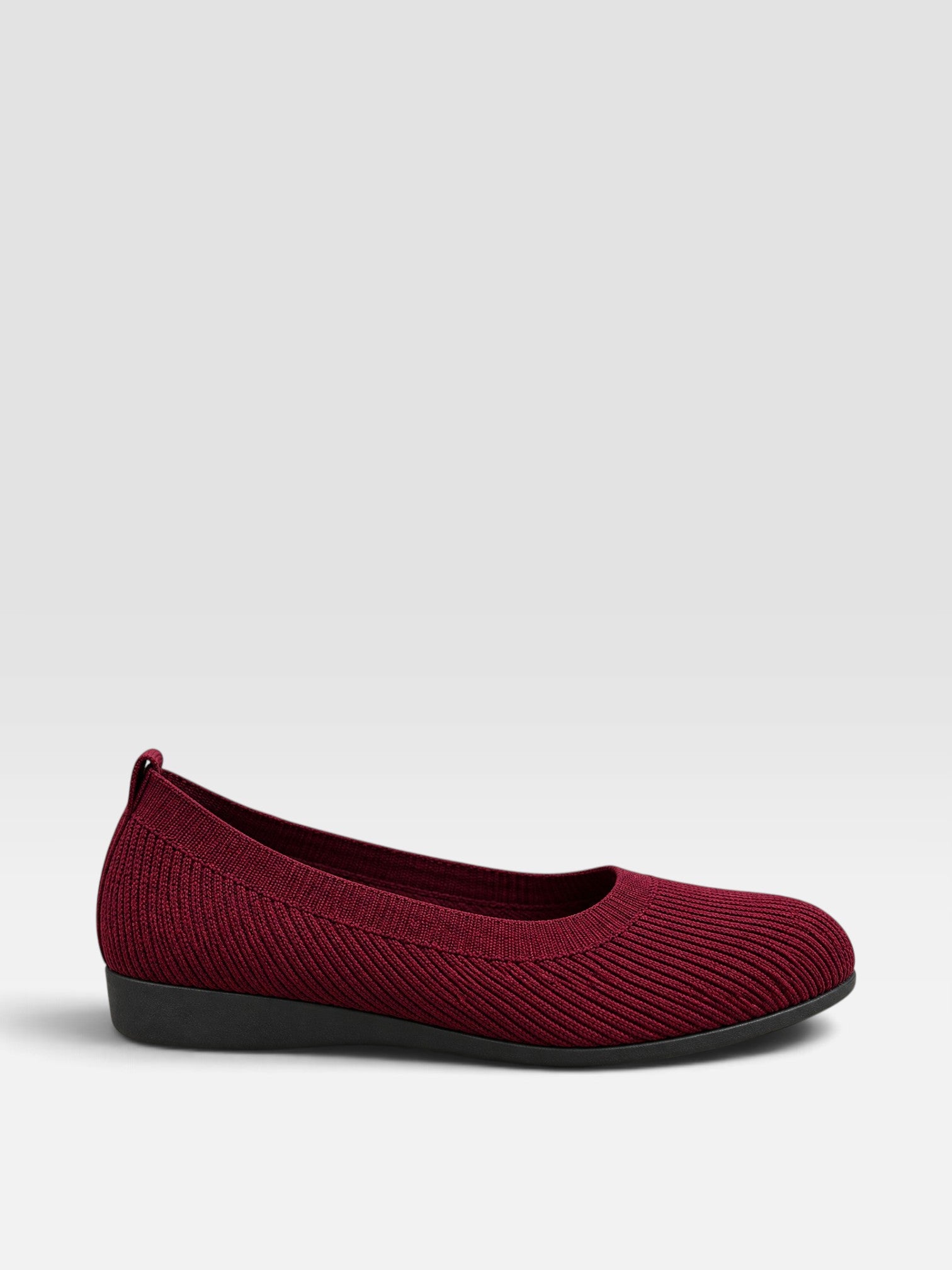 Tilly | Women's Knitted Slip-On Ballet Flats - Stretch-Knit Everyday Pumps