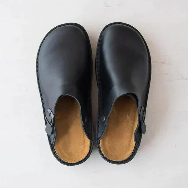 Florence | Leather Clogs – Cushioned Slip-On Everyday Shoes